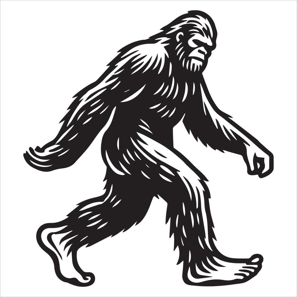 Curious Bigfoot - Reaching for Discovery vector