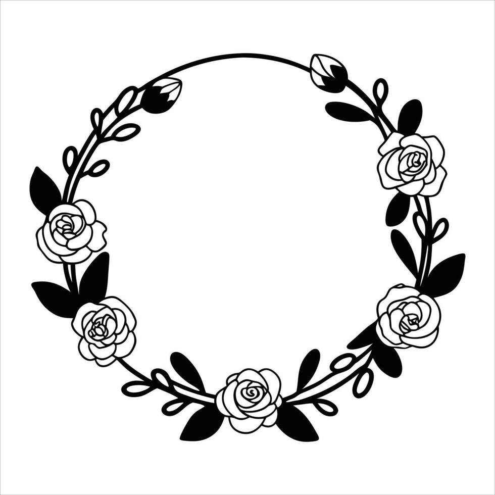 Stunning Decorative Wreath Illustration Design vector
