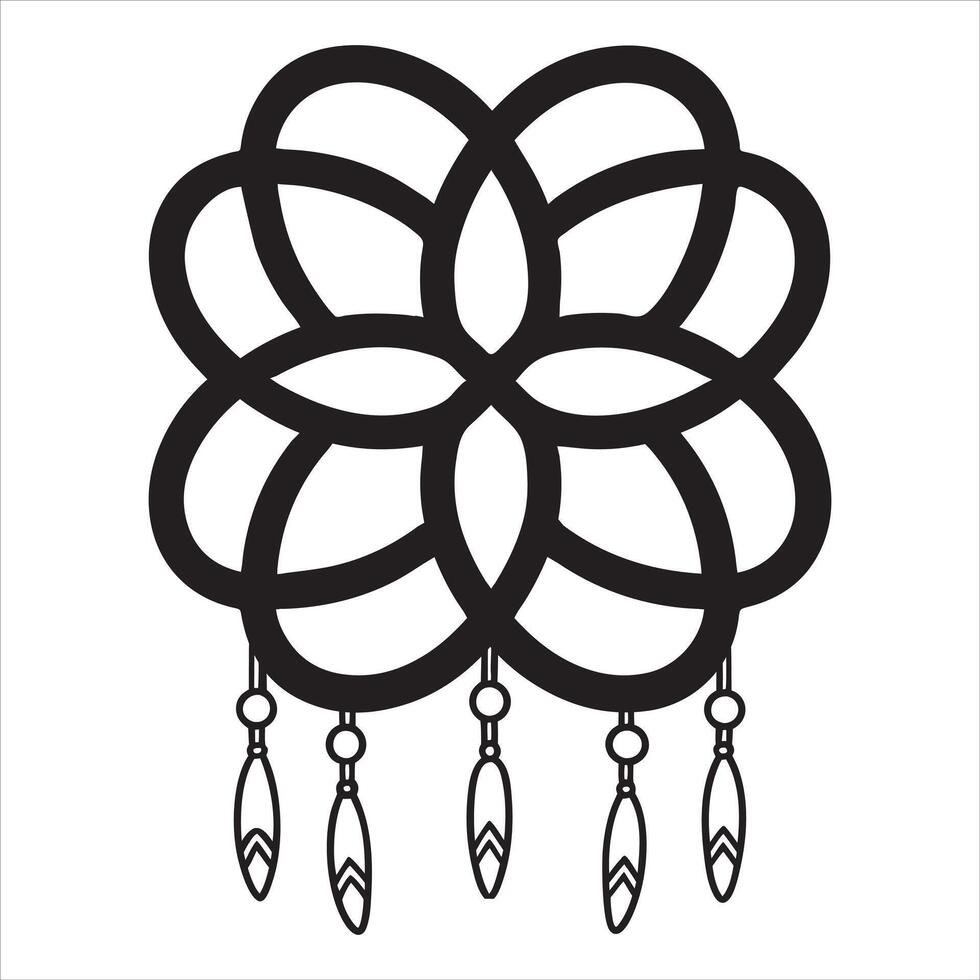 Native American Dream Catcher Pattern Illustration vector