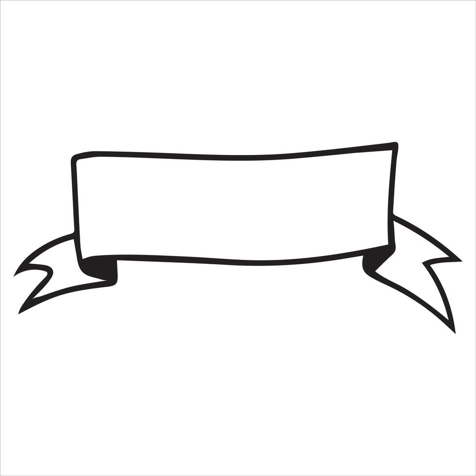 Stylish Ribbon Banner Silhouette for Graphics vector