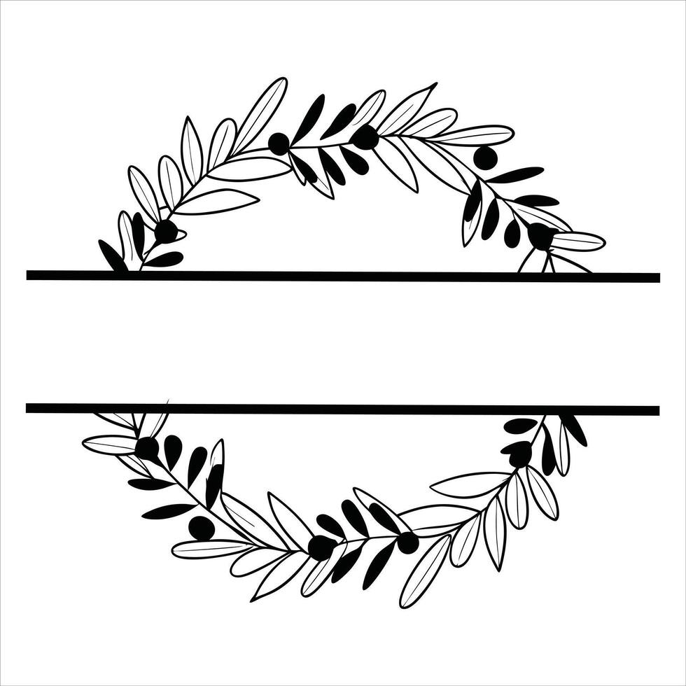 Decorative Wreath Clipart for Holiday Projects vector