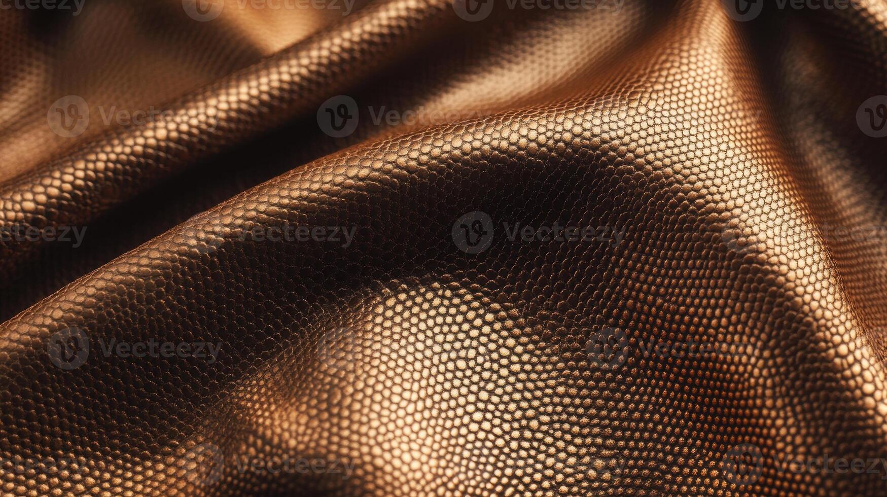 Luxurious metallic textured fabric with shimmering snake skin pattern photo