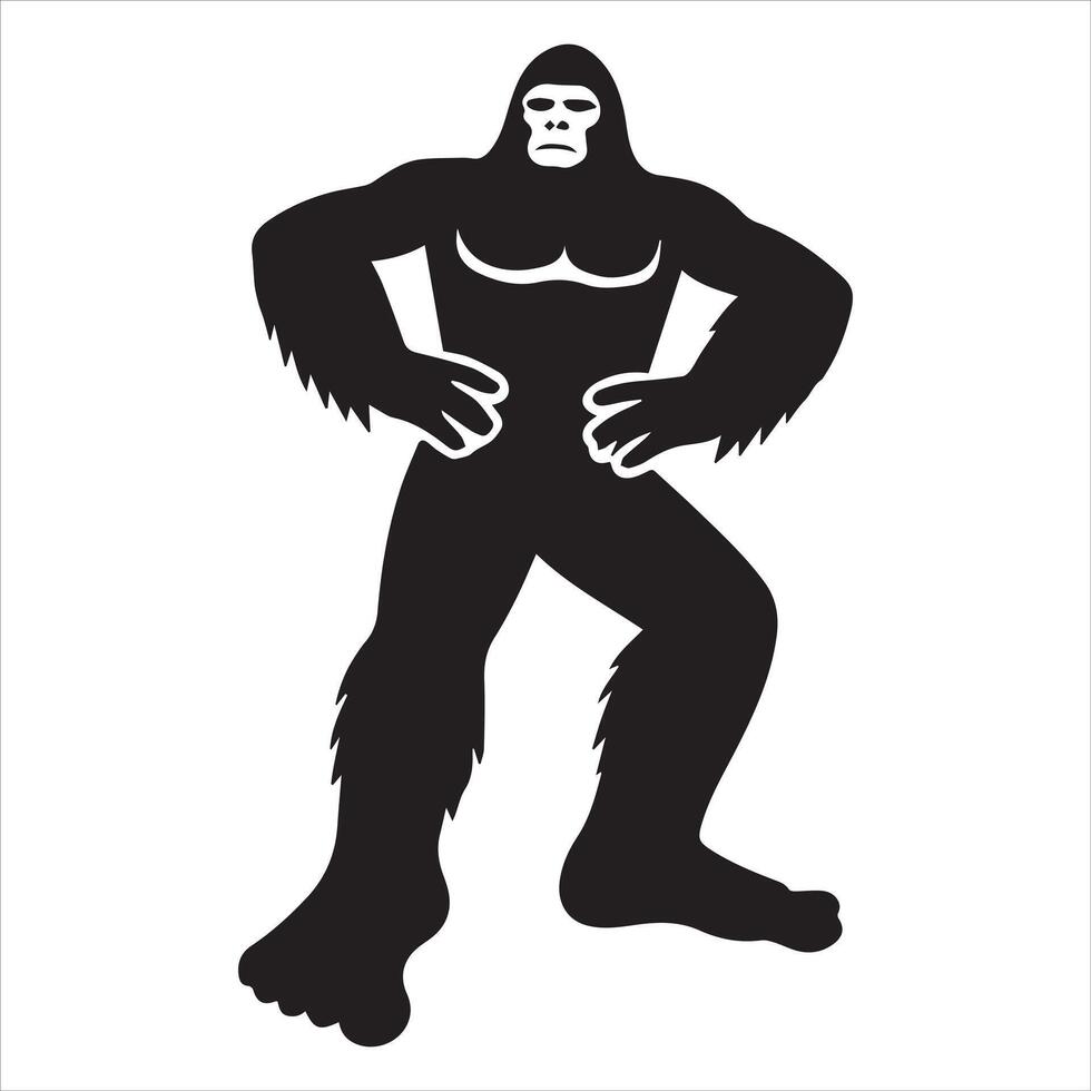 Bigfoot Strongman - Power Pose with a Bold Stance vector