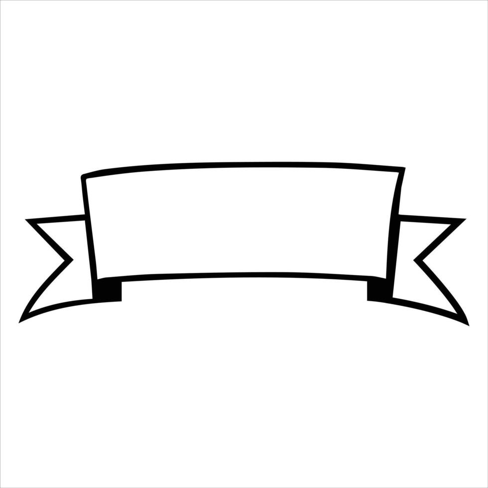 Creative Ribbon Banner Silhouette Design Idea vector