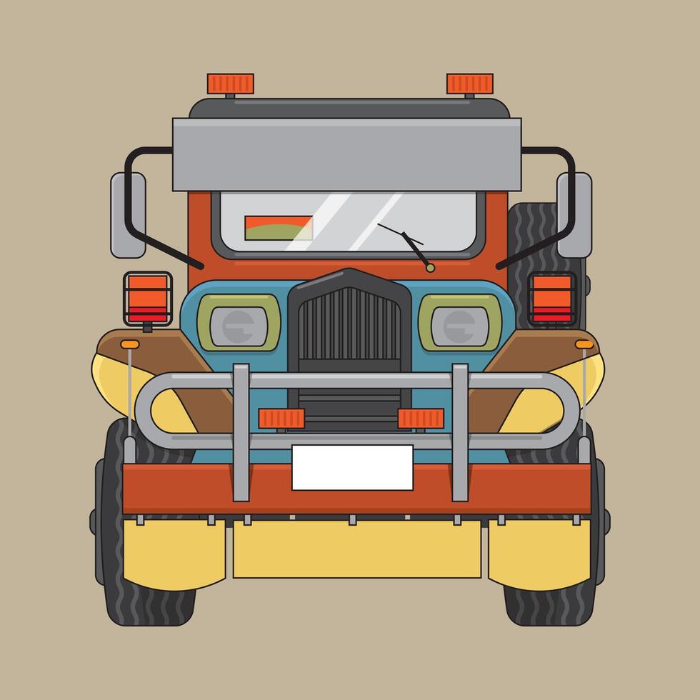 Front View Design Philippine Transportation Road Vehicle vector