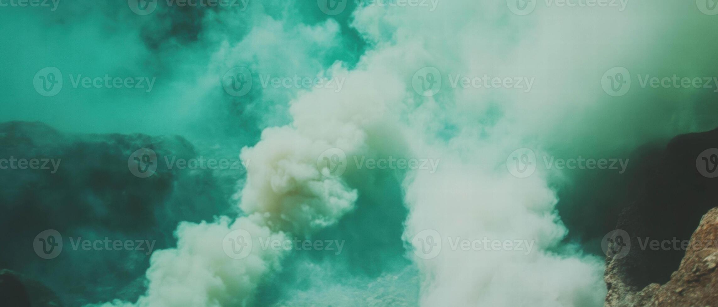 Vibrant green smoke rises naturally in a stunning display of color and movement photo
