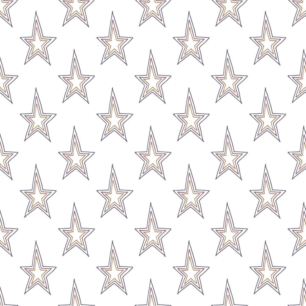 Seamless pattern with cute stars doodle for decorative print, wrapping paper, greeting cards, wallpaper and fabric 4 vector