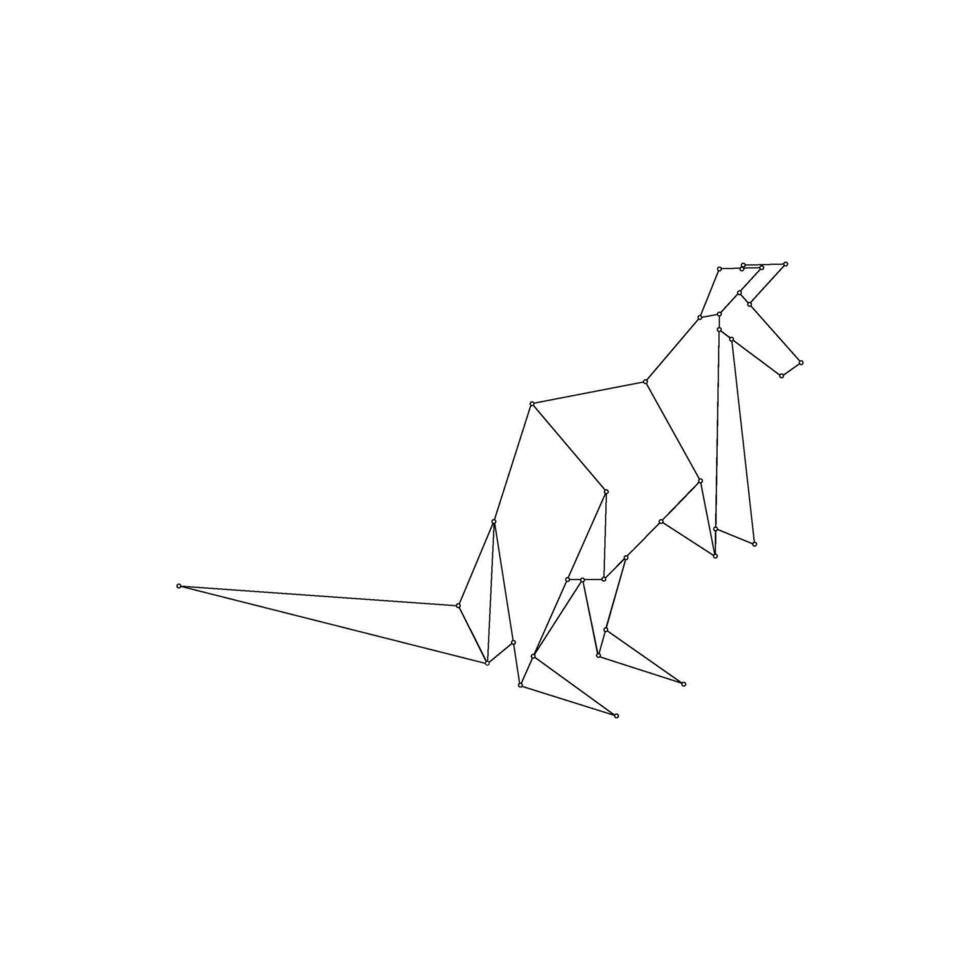 Kangaroo Polygonal Lines, can use for Logo, Pictogram, Animal Figure, Website, Apps, or Graphic Design Element vector