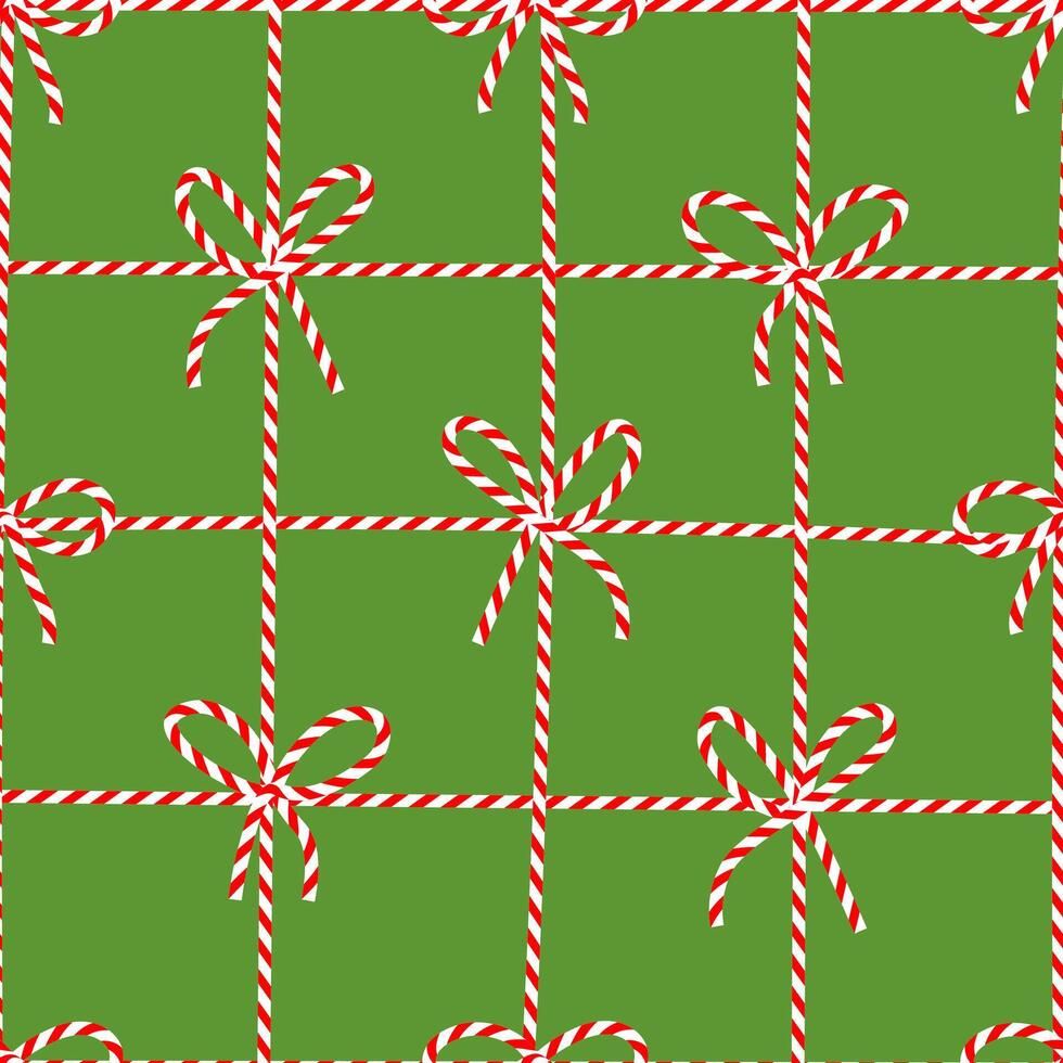 Seamless pattern with red and white striped Christmas ribbon.Perfect for seasonal gift paper, textile, celebration design vector