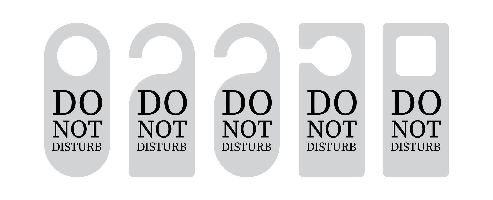 Empty label Hotel room door hanger. Do not disturb label vector
