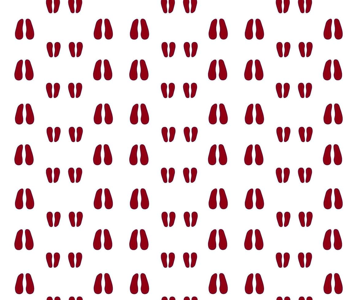 Animal sheep hoof tracks, footprint seamless pattern. Pig, deer, cow or sheep Trace steps imprints isolated on white. Animal trails, paw silhouette print. vector