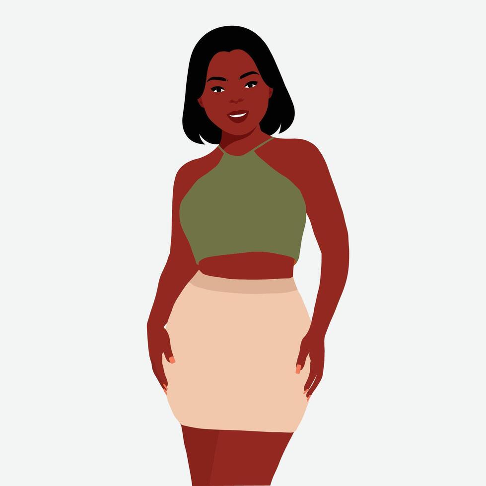 Modern woman in elegant art style vector