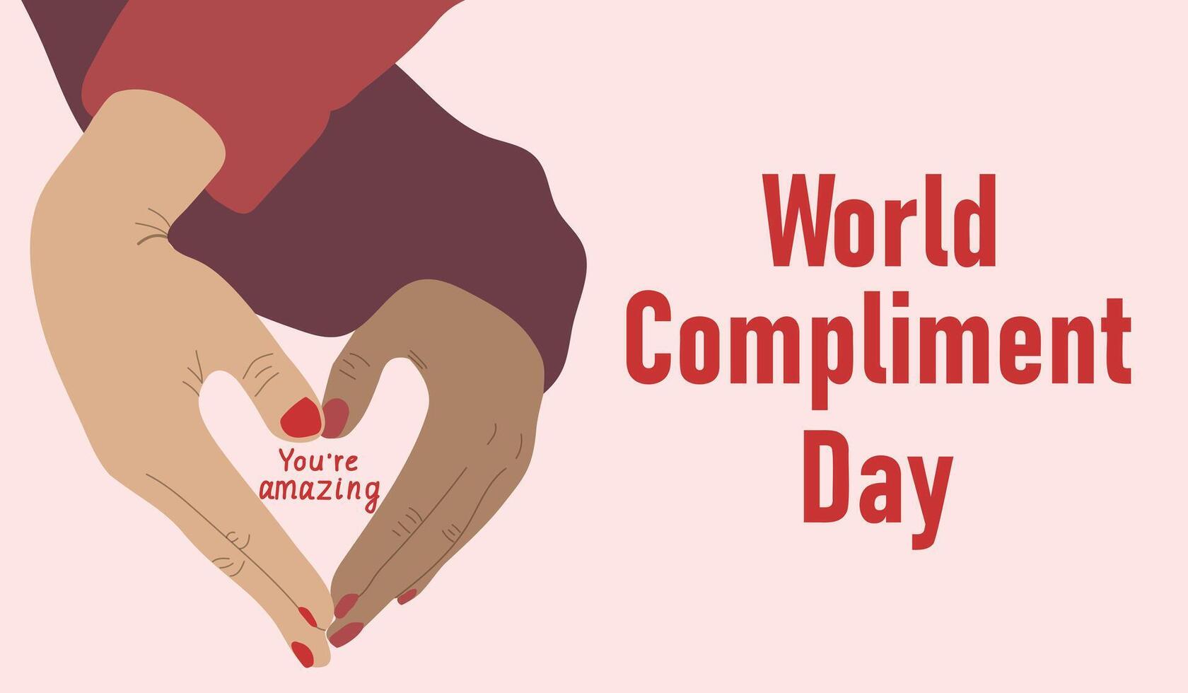 World compliment day banner vector