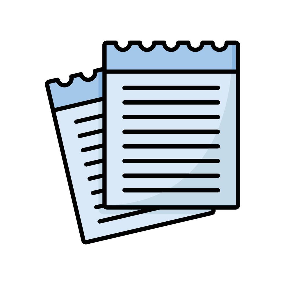 Minimalist Loose Paper Icon Set for Office and School Use vector