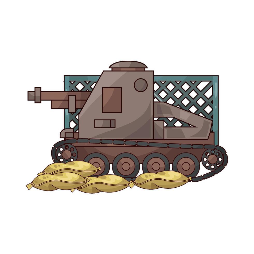 black army tank illustration vector