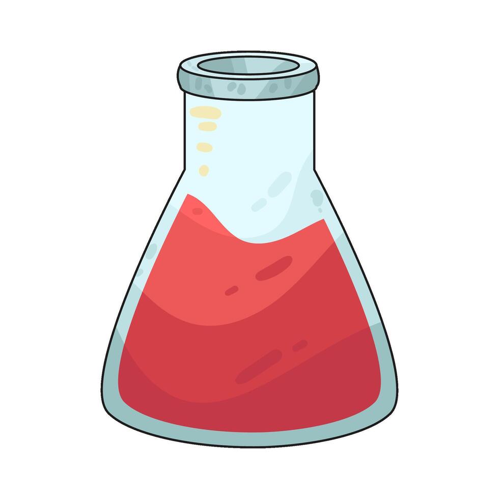 illustration of red flask vector