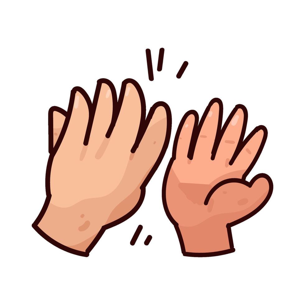 High Five illustration vector