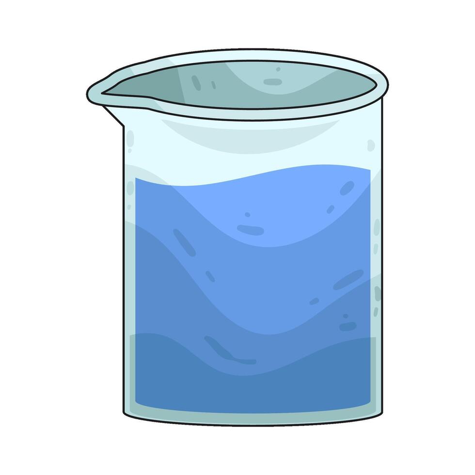 illustration of blue beaker vector