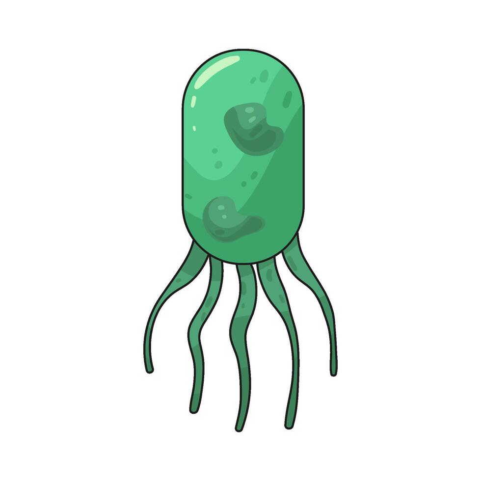 green bacteria illustration vector