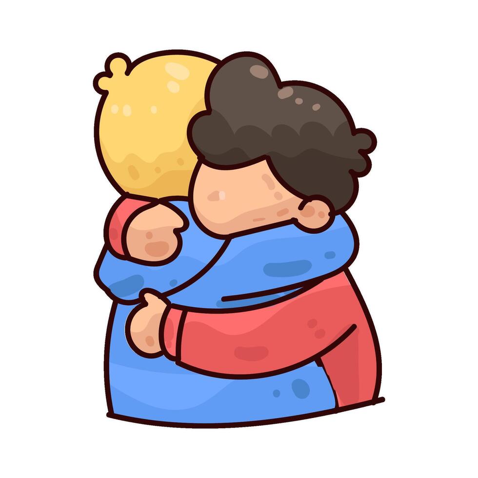 illustration of Hug vector