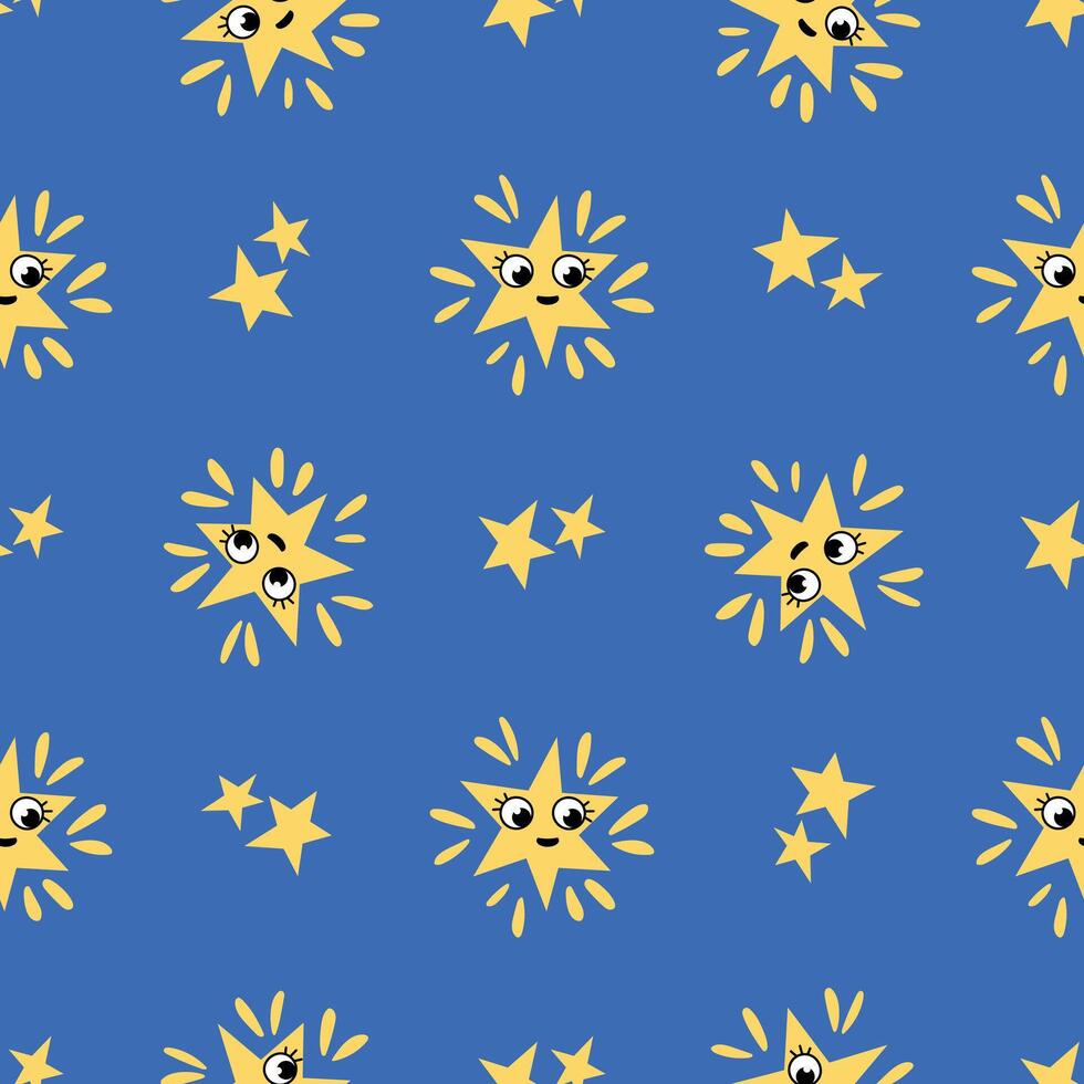 Seamless pattern with stars vector
