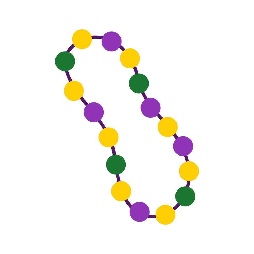 Mardi Gras Beads Necklace Icon vector