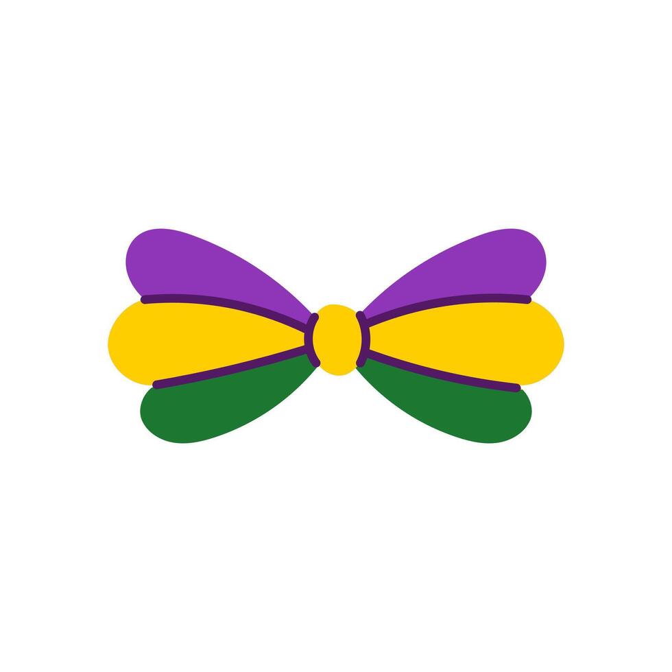 Mardi Gras Tied Bow Icon vector