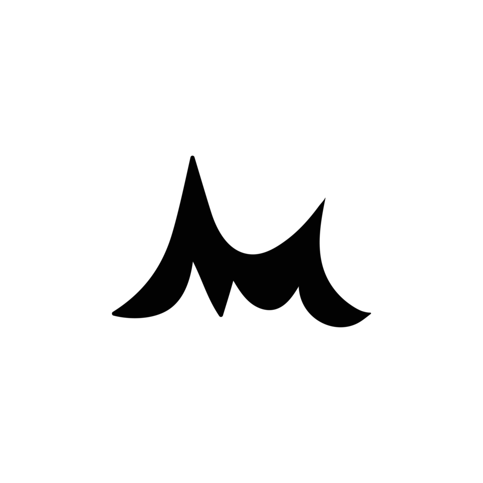 Dynamic and Elegant Flowing M Logo Design, Modern and Timeless, M letter logo png