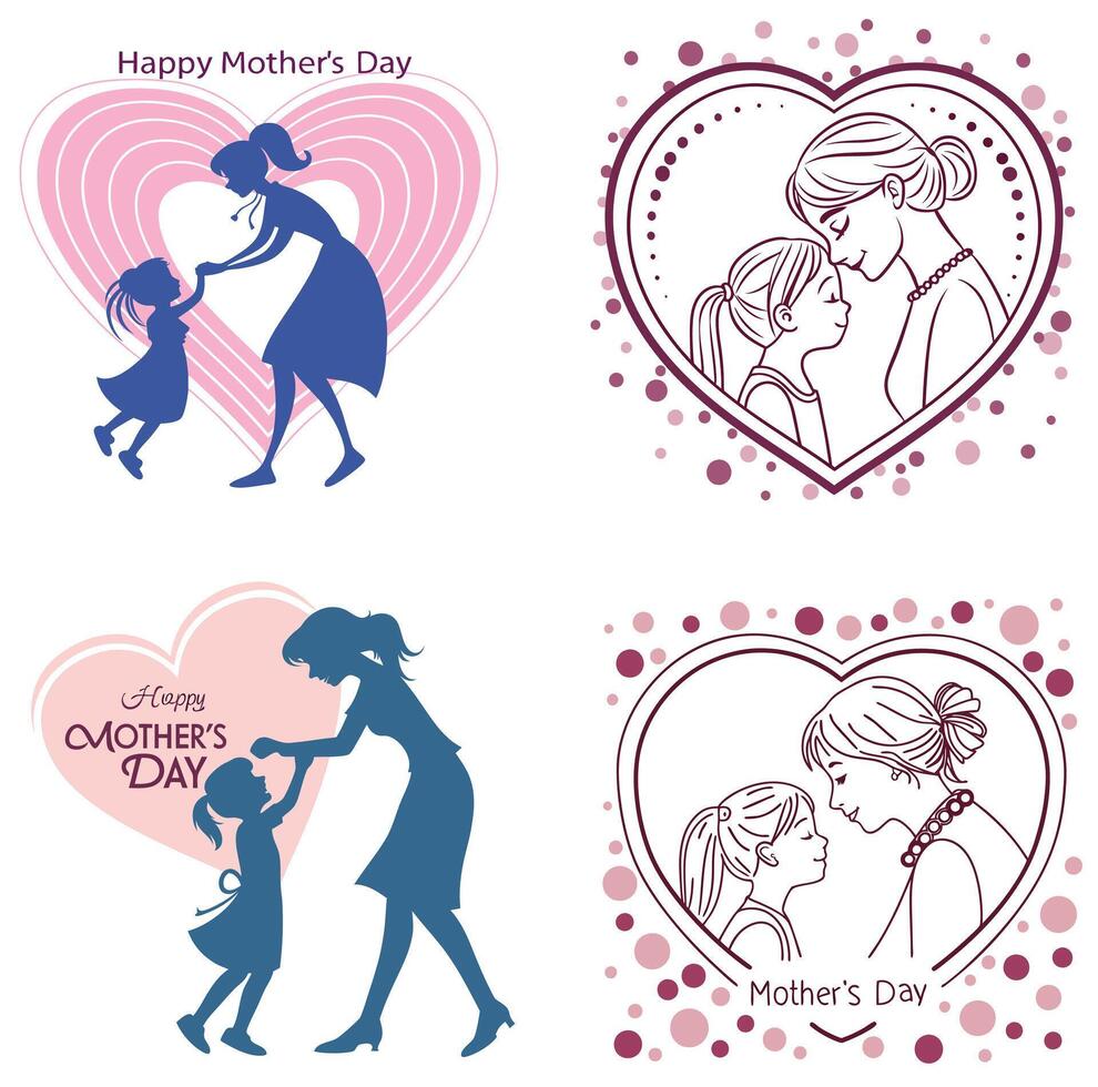 Mother and newborn child concept illustration in paper art style vector