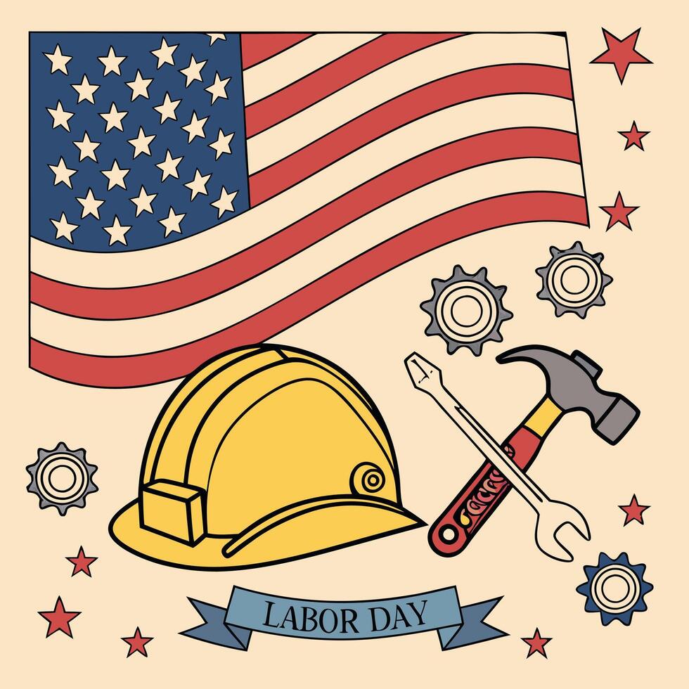 Happy Labor Day Celebration. vector