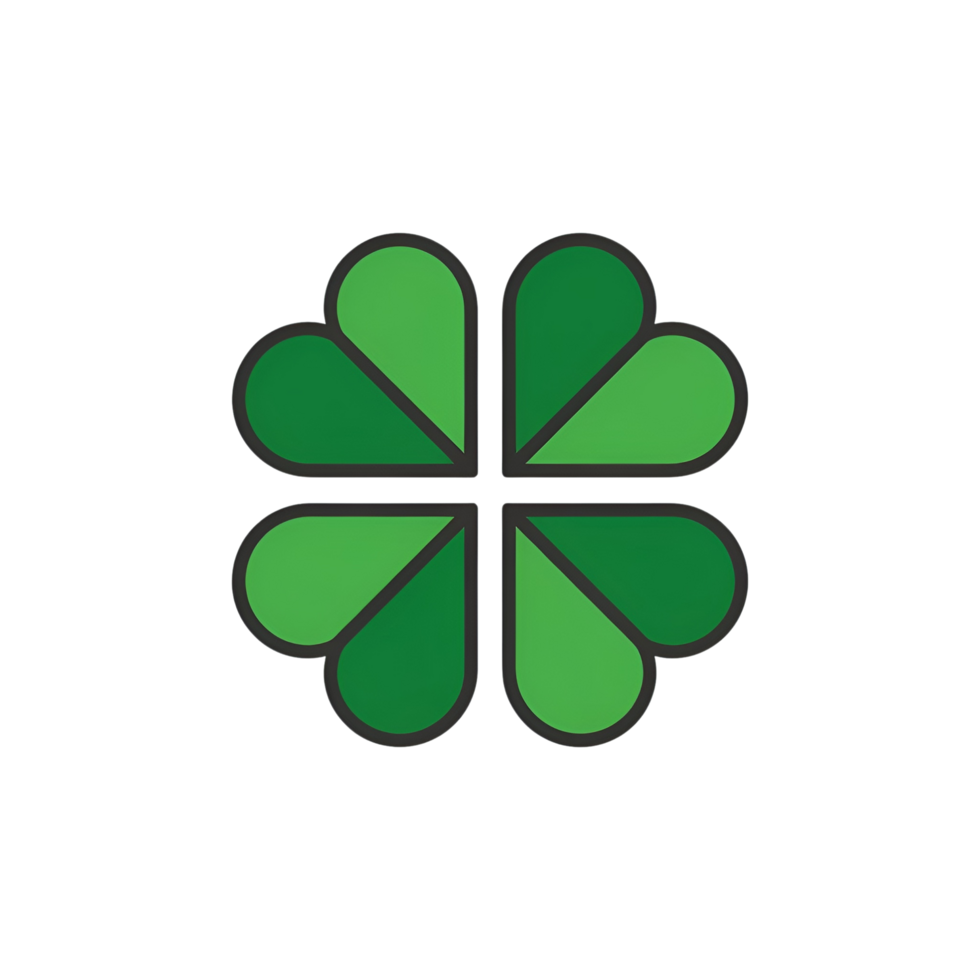 Beautiful Four-leaf clover icon png