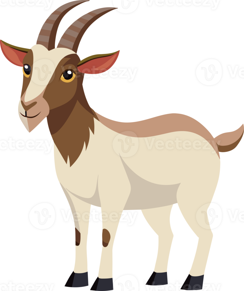 Adorable Goat Icon Whimsical Cartoon Design for Children's Illustrations png