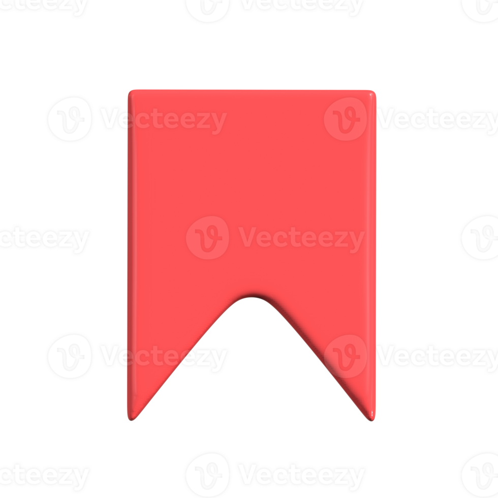 Red 3d illustration tag png