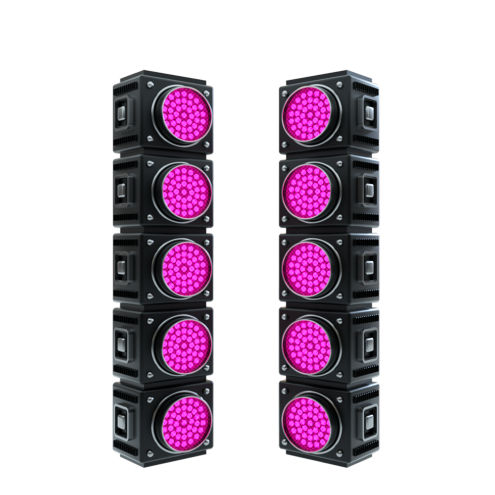 3d rendered reflector pink light structure png