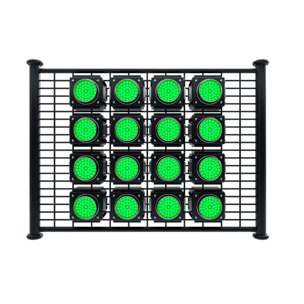 3d render object panel light green png