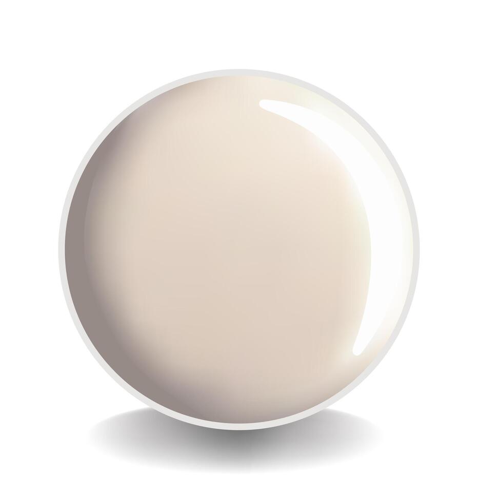 Round natural glossy soap. Realistic cosmetic mockup. Body, skin care. Blank cosmetic package. vector