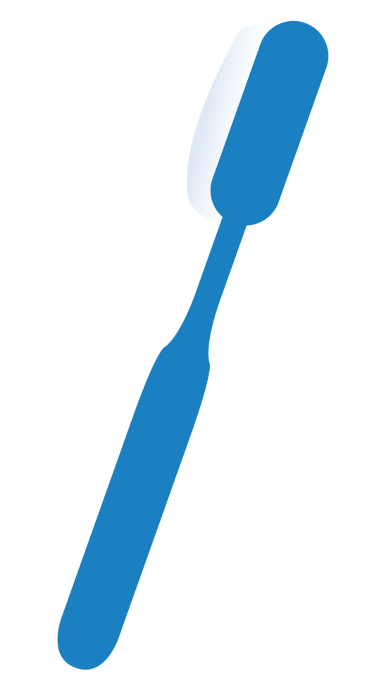 Behind Side of Blue Toothbrush png
