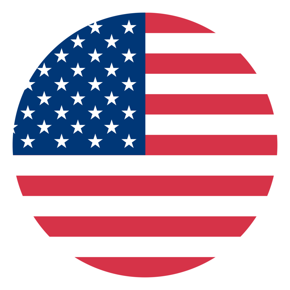 Circle USA Flag United States of America png