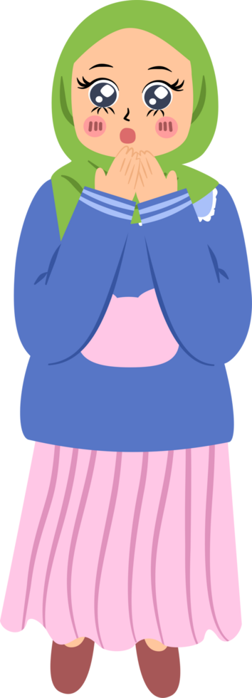 Hijab girl recite prayer png