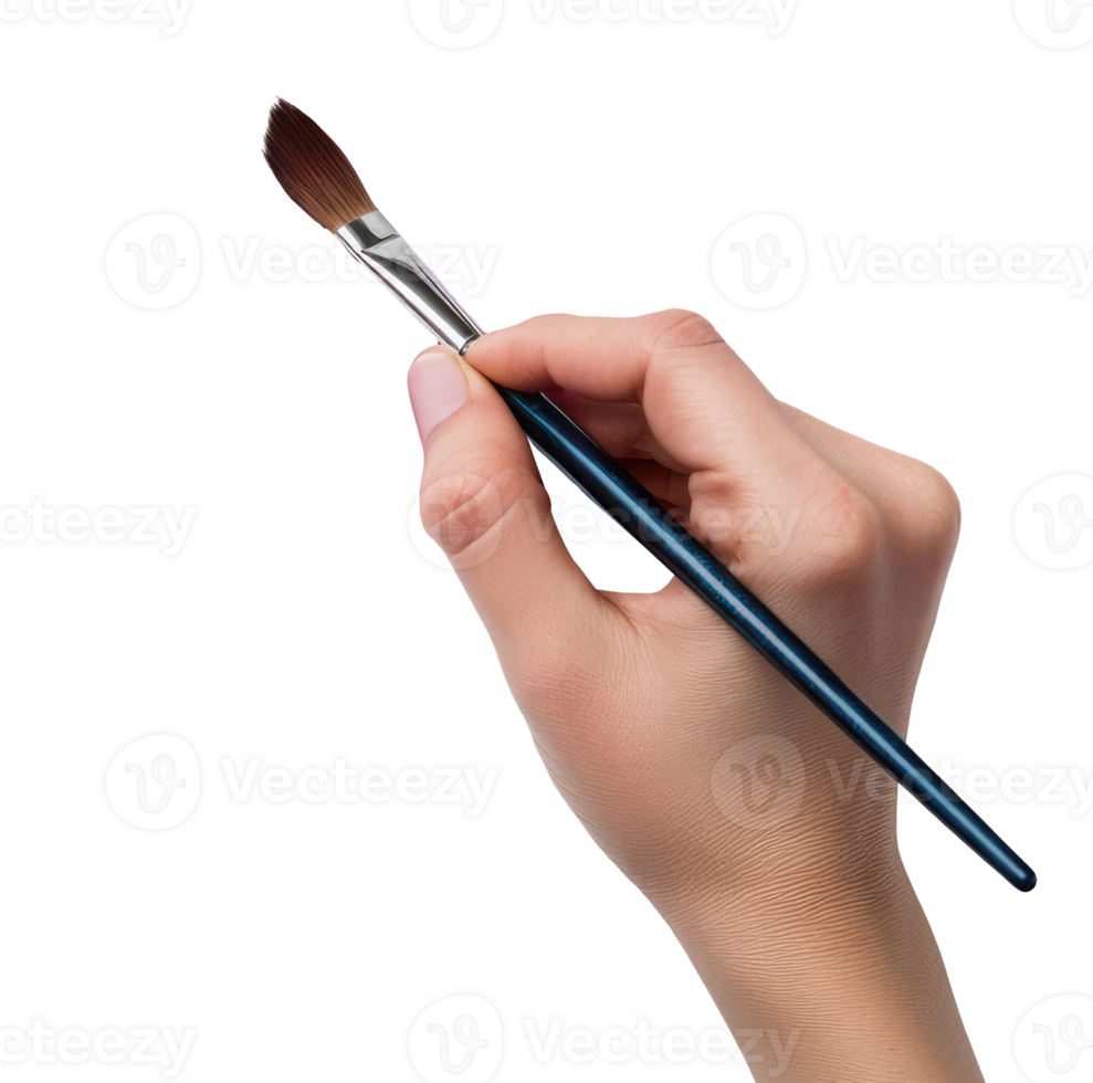 Woman hand with paint brush png