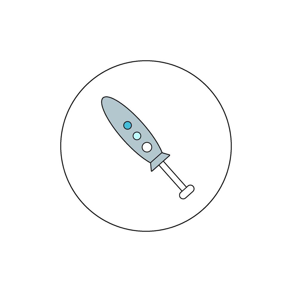 Hand Blender line icon. Isolated color graphics illustration with Editable line. Home appliances, kitchen tools theme. vector