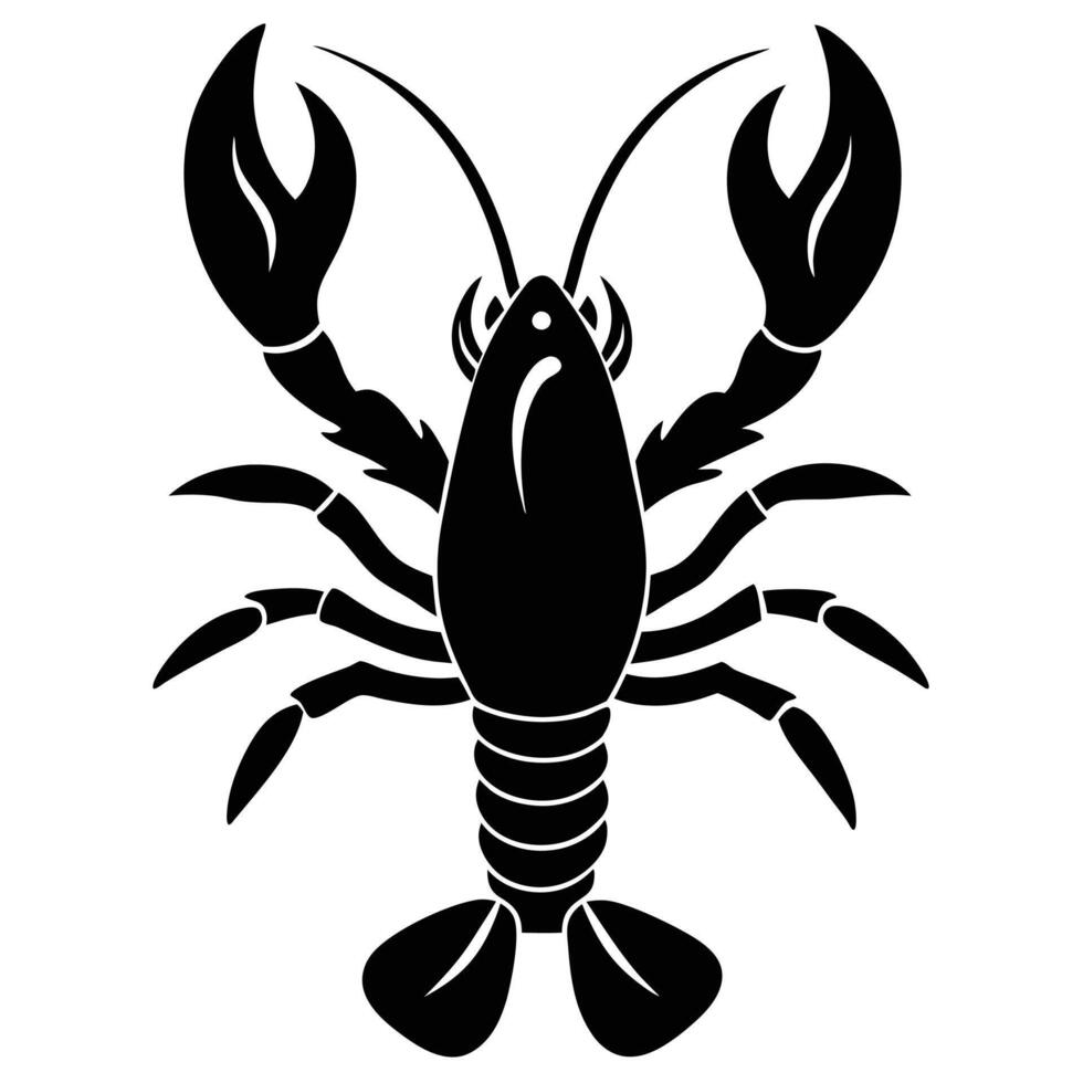 lobster illustration on white vector