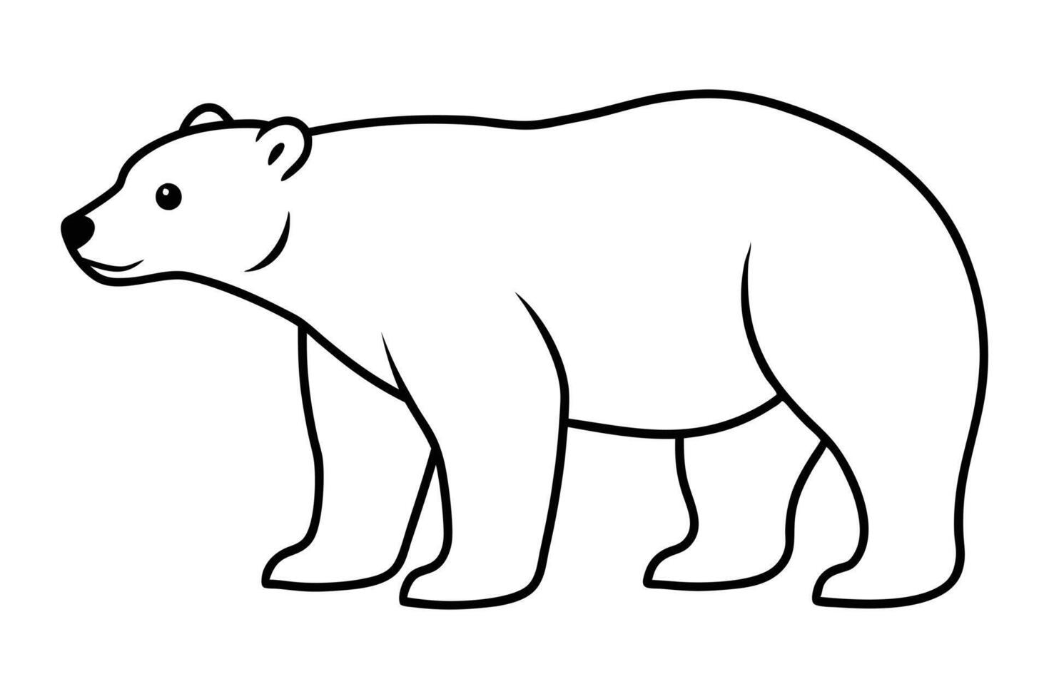 Poler bear illustration on white vector