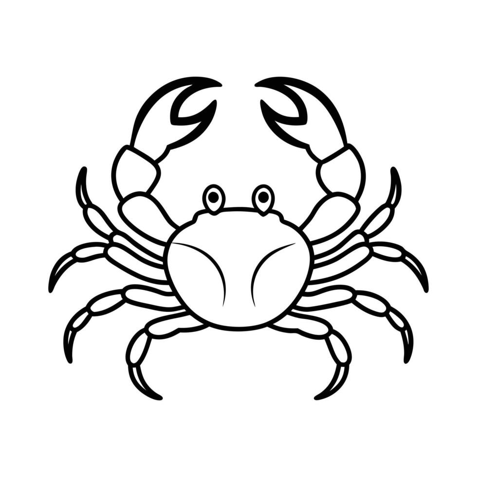 Crab illustration art on white background vector