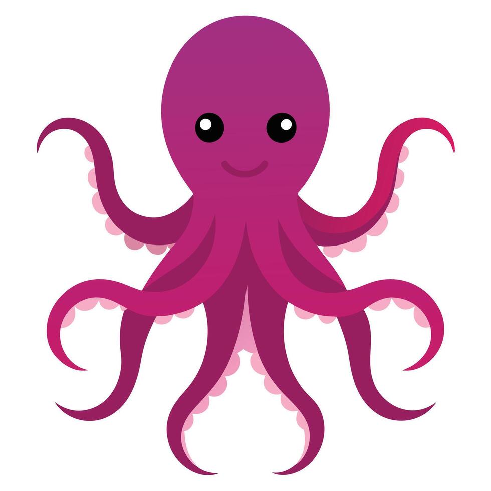 Octopus illustration on white background vector