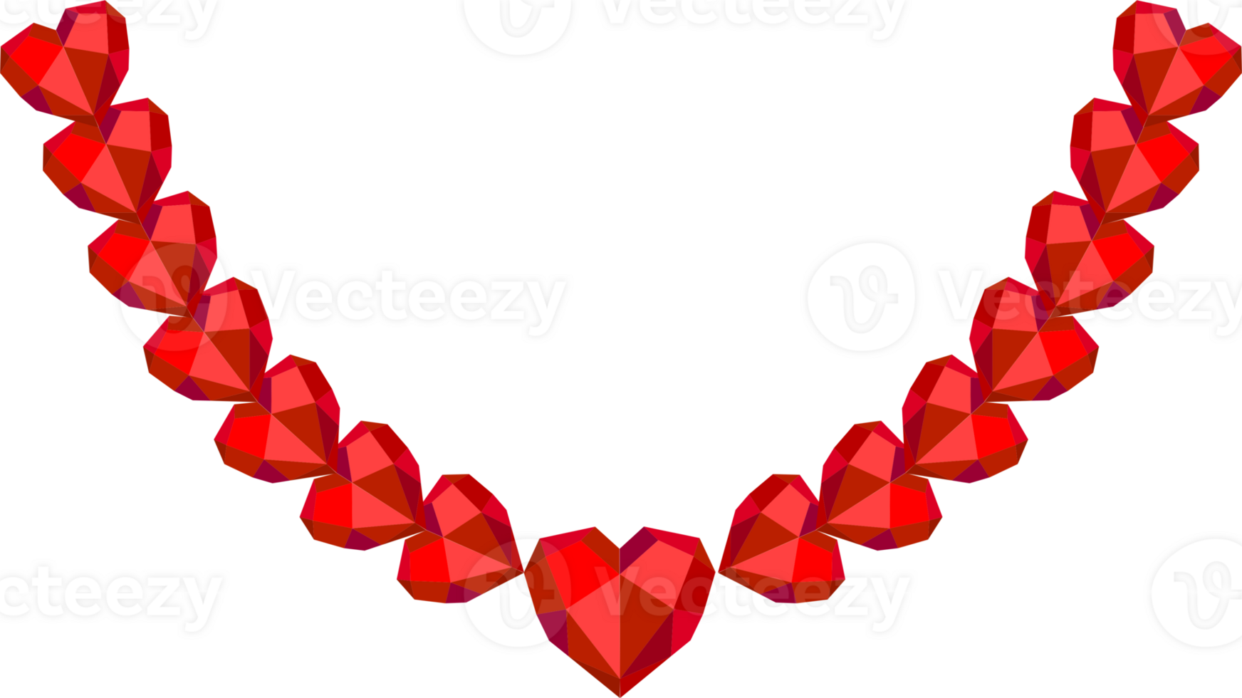 Red heart shape cute png