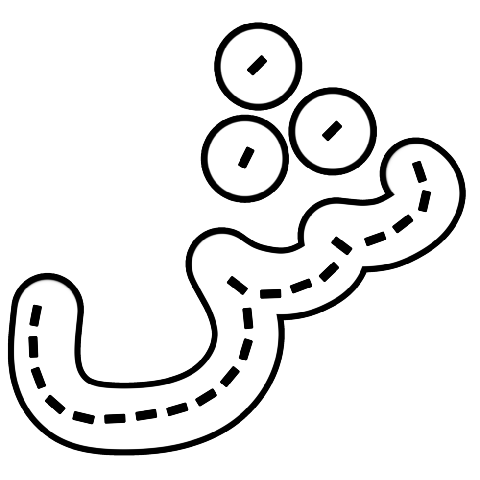 Hijaiyah Letter Syin Tracing png
