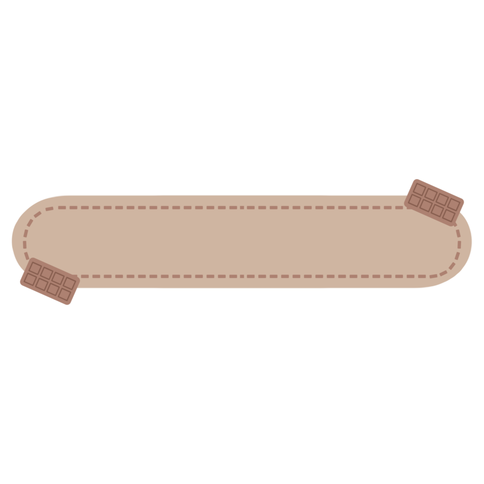 Cute Brown Text Label png
