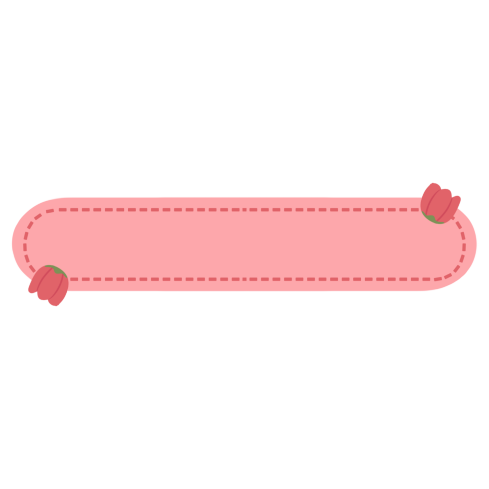 Cute Red Text Label png