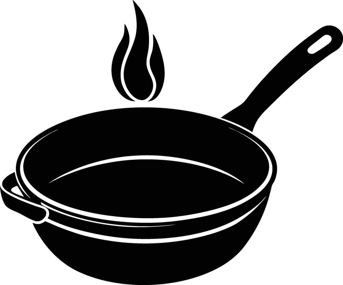 Roasting pan silhouette illustration vector